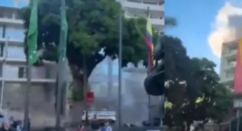 Video del momento exacto en el que un edificio colapsó en el centro de Pereira tras el terremoto de magnitud 7,4 en Colombia