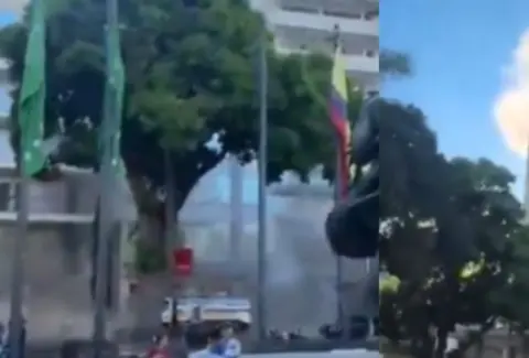 Video del momento exacto en el que un edificio colapsó en el centro de Pereira tras el terremoto de magnitud 7,4 en Colombia