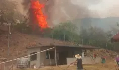 En una vereda del Tolima el fuego se reavivó, estuvo cerca de alcanzar viviendas y las familias escaparon milagrosamente de las llamas