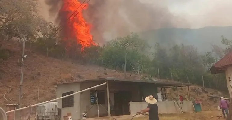 En una vereda del Tolima el fuego se reavivó, estuvo cerca de alcanzar viviendas y las familias escaparon milagrosamente de las llamas