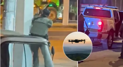 Tres policías resultaron heridos tras un ataque con drones contra una estación de Policía en el municipio de Pailitas, Cesar