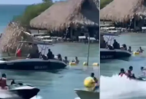 Una moto acuática chocó contra una lancha que movilizaba a turistas en Cholón, Cartagena: video es pista clave para la investigación del caso