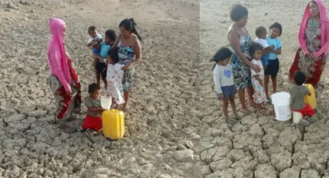 La sed avanza en la Alta Guajira: comunidades wayús excavan la tierra para conseguir agua para beber mientras se les siguen muriendo los animales
