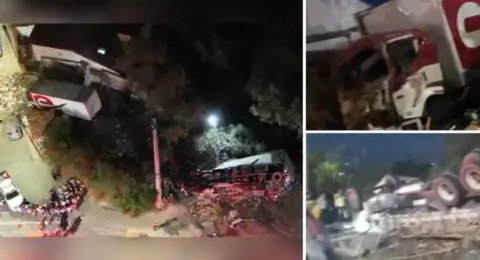 Esta es la hipótesis del fuerte accidente que dejó un camión estrellado contra una vivienda en Girón: hay 6 heridos y una persona muerta