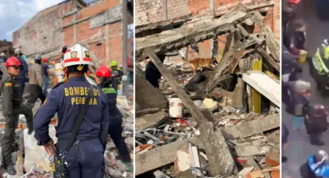 Video del momento de rescate de mujer que quedó atrapada en vivienda que colapsó en Pereira por daños en el terremoto de 7,4: casa tenía advertencia