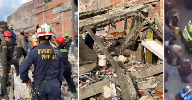 Video del momento de rescate de mujer que quedó atrapada en vivienda que colapsó en Pereira por daños en el terremoto de 7,4: casa tenía advertencia