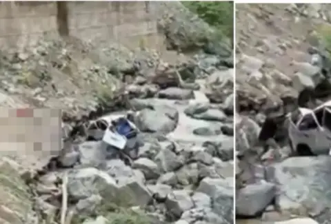 Grave accidente en la vía Medellín-Salgar tras desprendimiento de rocas: habría cuatro personas fallecidas y tres heridas