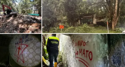 Las imágenes inéditas del interior de la 'casa del terror' de El Poblado, en Medellín, que perteneció a la viuda de Pablo Escobar y fue demolida