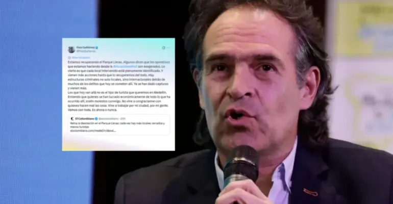 'No vine a congraciarme con quienes hacen mal las cosas': Alcalde Federico Gutiérrez defiende intervención en el Parque Lleras