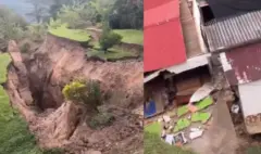 Emergencia en Moniquirá, Boyacá, por deslizamiento de tierra en la vereda de Pajales tras fuertes lluvias: se reportan tres casas afectadas