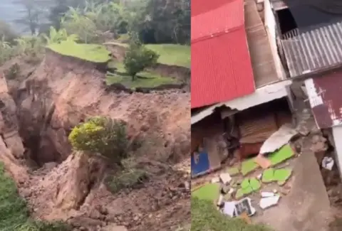 Emergencia en Moniquirá, Boyacá, por deslizamiento de tierra en la vereda de Pajales tras fuertes lluvias: se reportan tres casas afectadas
