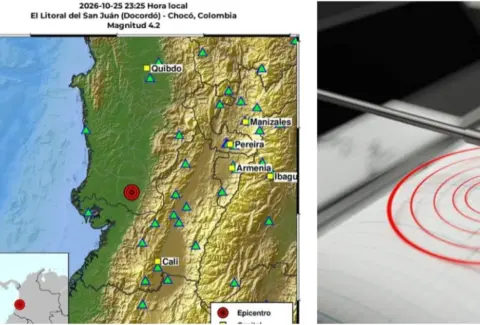 Fuerte temblor en Colombia | SGC reportó nuevo sismo en Chocó en la noche de este domingo 25 de octubre: profundidad, epicentro y detalles