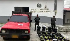 Lo que parecía el volcamiento de una camioneta reveló el transporte de 180 kilos de marihuana en el norte del Valle
